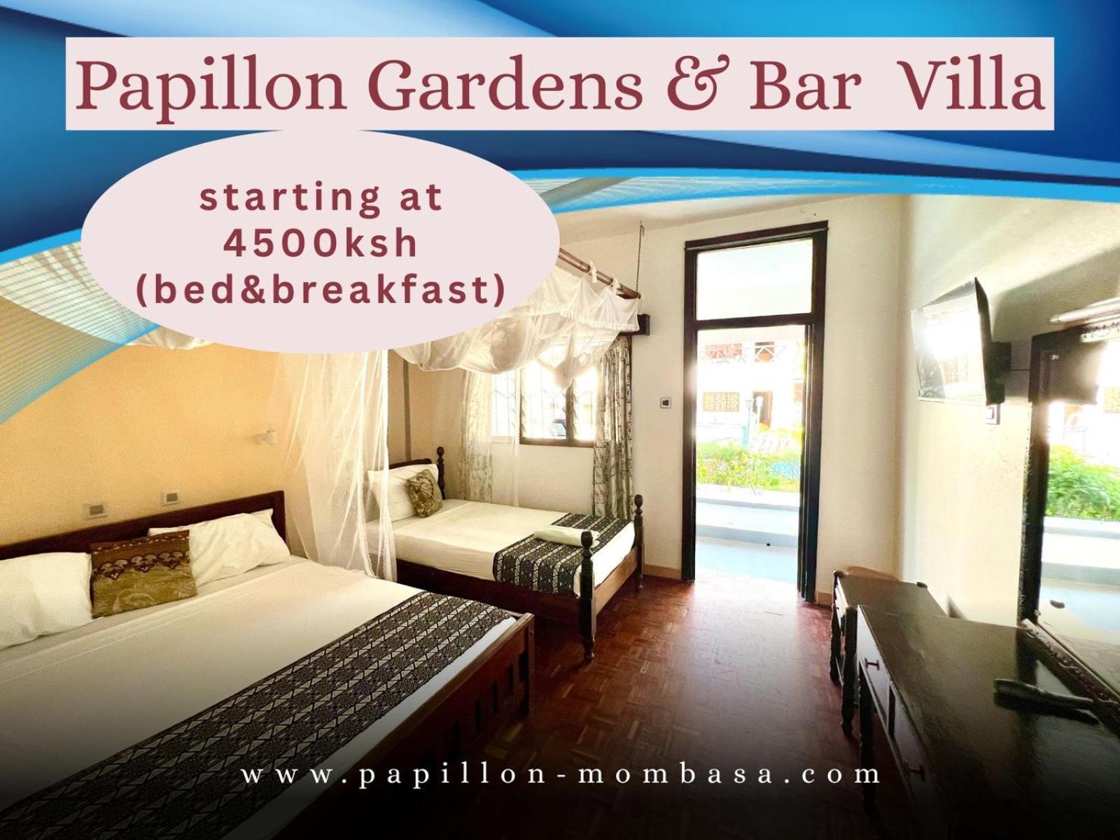 Papillon Garden Bar Villas Bamburi Ngoại thất bức ảnh